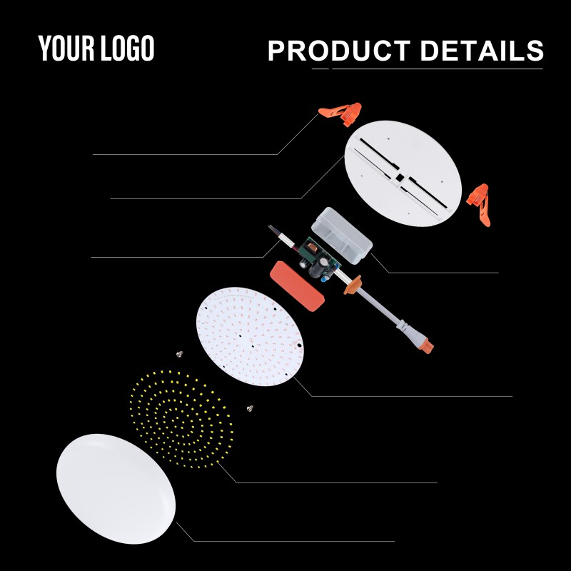 36W Recessed LED Frameless Panel Light, ອະລູມິນຽມ + PC, ທາດເຫຼັກ + PP